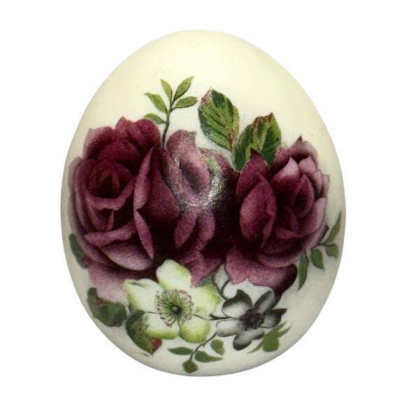 Other Other - Floral Decorative Egg Rose Design 2 Inch